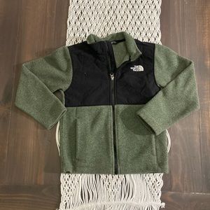 The North Face Kids Green and Black Fleece Jacket